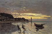 Towing of a Boat at Honfleur Claude Monet